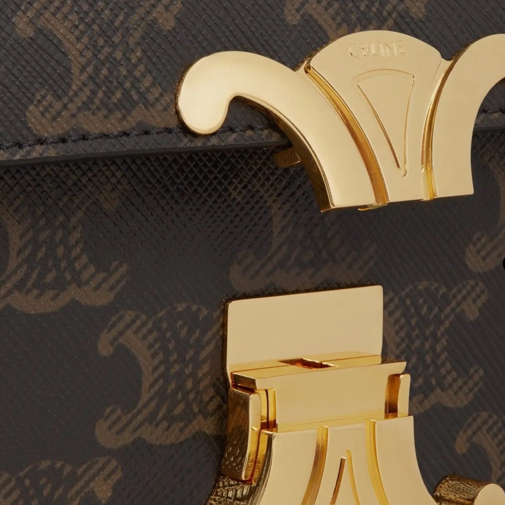 Brand New CELINE SHOULDER BAG CLAUDE IN TRIOMPHE CANVAS & CALFSKIN Authenticated - Picture 11 of 16
